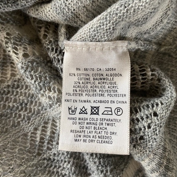MOTH Anthropologie  Sweater Gray Marled Sheer Pullover Lightweight size large - Picture 6 of 9